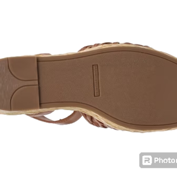 Marc Fisher Gladi Wedge Sandal NIB Sz 10M Color cognac - Picture 7 of 7